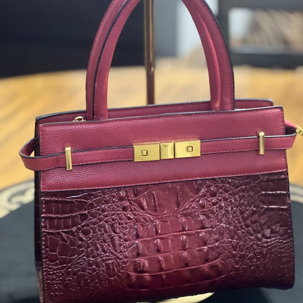 COPY - True Red Croc Handbag